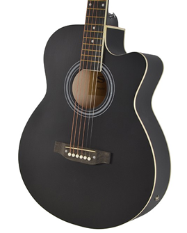 Electro Acoustic Guitar Matt Black Finish  40” Cutaway Dreadnought by Sotendo